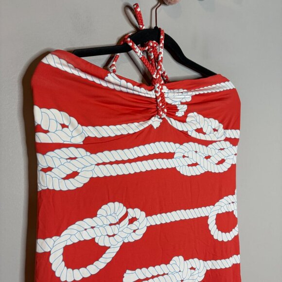 J. McLaughlin nautical rope halter bandeau maxi dress - Picture 3 of 5